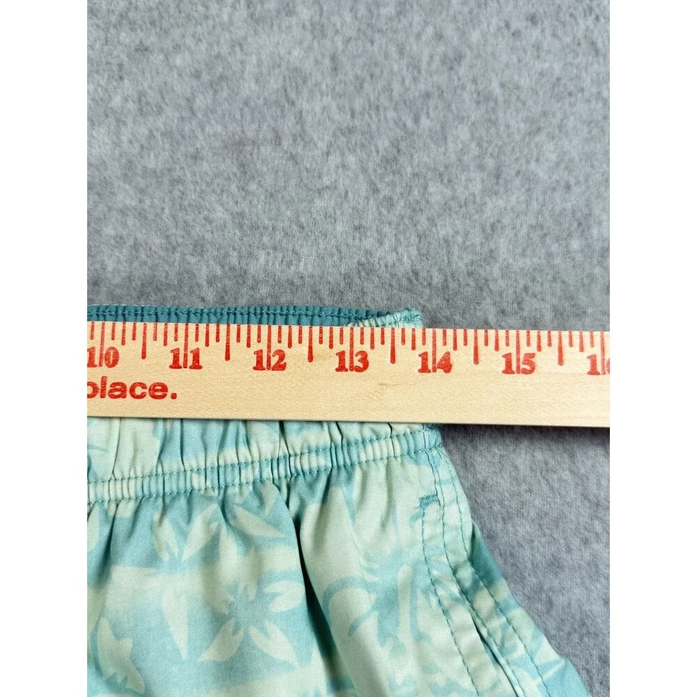 Speedo Men's Swim Trunks Size S Small Blue Aqua Striped Tropical Board Shorts